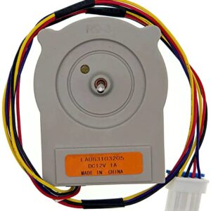 EAU63103205 Refrigerator Condenser Fan Motor, Fit for LG Refrigerators 73132 73133 LFXS24623B Replaces : 4509125 AP6235484 PS12080243 EAP12080243, DC 12V 4-Pin Fan Motor