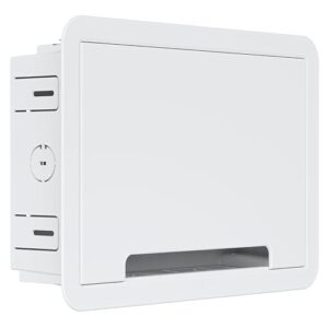 ECHOGEAR 9″ in-Wall TV Media Box – Recessed TV Outlet & Network Enclosure – Works with Roku, Apple TV, Fire TV Stick, & Samsung One Connect Mini – WiFi Friendly Cable Management Kit