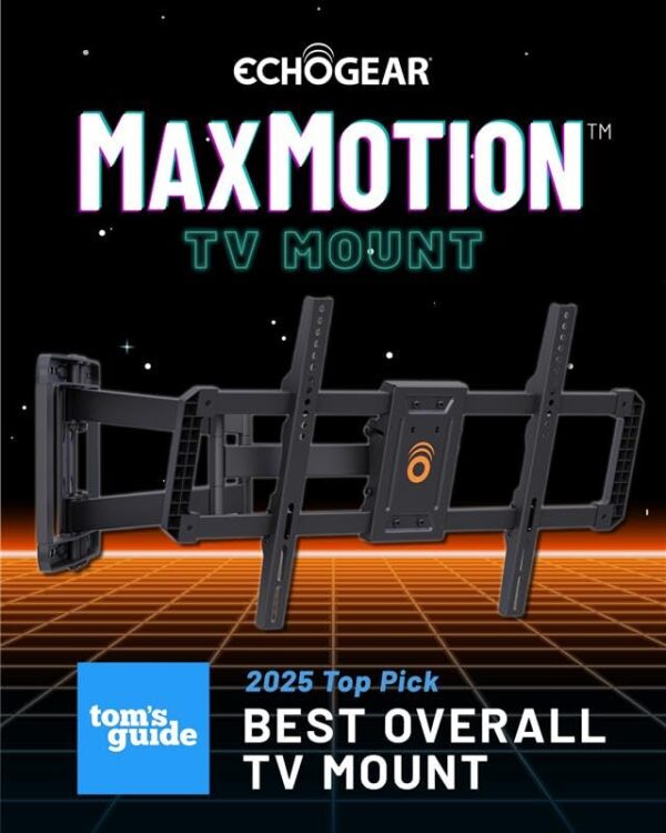 ECHOGEAR MaxMotion TV Wall Mount for Large TVs 42" to 90" - Full Motion Has Smooth Swivel, Tilt, & Extension - Universal Design Works with Samsung, Vizio & More - Includes Hardware & Drill Template - Image 3