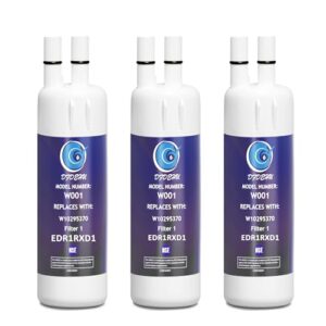 EDR1RXD1 Replacement for Whirlpool W10295370A, EDR1RXD1B, Everydrop Filter 1, WHR1RXD1, KAD1RXD1, P8RFWB2L, P4RFWB, Kenmore 46-9081, 46-9930, W001 EDR1RXD1 Water Filter, 3 Pack