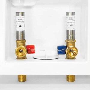 EFIELD Washing Machine Outlet Box with Center Drain, 1/2 inch x 3/4 inch MHT (1/2” -Inch Sweat Connection MIP) with Stainless Steel Water Hammer Arrestor