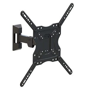 ELG Full Motion TV Wall Mount for TVs 26” to 65”, Holds up to 66.1lbs, Articulating Arms Swivels Tilt Extension, Max VESA 400x400mm, FULL40, Steel, Black