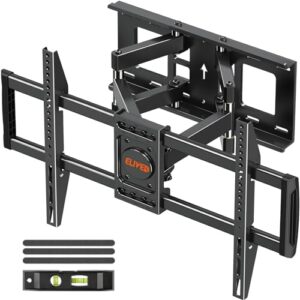 ELIVED UL Listed TV Wall Mount for Most 37-82 inch tvs, Full Motion TV Mount Swivel and Tilt, Wall Mount Bracket Max VESA 600x400mm, Holds up to 100 lbs, Fits 8” 12” 16″ Wood Studs