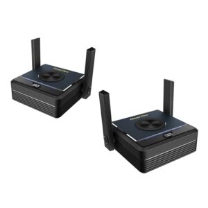 EZCast Omni One Wireless HDMI Extender – Transmits Through Barriers, Dual Antenna with 5GHz Wi‑Fi, <60 ms Low Latency, Supports up to 4 Receivers, HDMI & USB‑C/DP Input