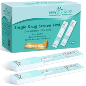 Easy@Home Single Drug Screen Test (Cannabinoids Urine Test) – THC Tests for Home THC Drug Test Urine Detox Kit Cutoff Level 50ng/mL Individually Wrapped – EDTH-114 (15 Pack)