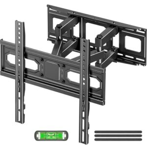 EconoMe TV Wall Mount for Most 32-70 inch Flat Screen/LED/4K TVs, TV Mount with Swivel and Tilt Articulating Dual Arms, Full Motion Wall Mount up to 16” Stud, Max VESA 400X400mm, up to 99lbs