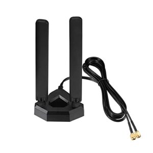 Eightwood WiFi 6E Tri-Band Antenna 6GHz 5GHz 2.4GHz Gaming WiFi Antenna Magnetic Base with 6.5ft Extension Cable for PC Desktop Computer PCIe WiFi 6E Card, Router