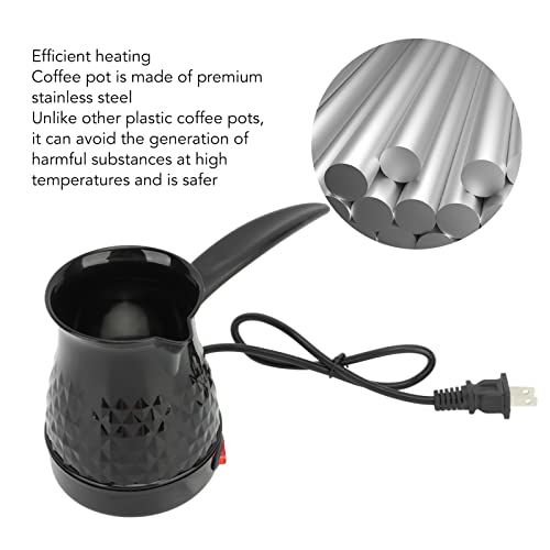 Ejoyous Turkish Coffee Maker, Stainless Steel Dual System Anti Scald Even Heating Coffee Pot 600ml Portable Mini Electric Turkey Coffee Pot for Home Coffee Shop Use - Image 4