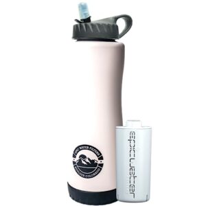 Epic Water Filters Vostok Vacuum Insulated Water Bottle with Filter, USA Made, BPA Free, Removes 99.9% Tap Water Contaminants, Stainless Steel, Dishwasher Safe