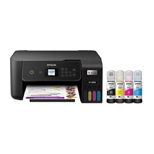 Epson EcoTank ET-2800 Wireless Color All-in-One Cartridge-Free Supertank Printer with Scan and Copy – The Ideal Basic Home Printer – Black, Medium