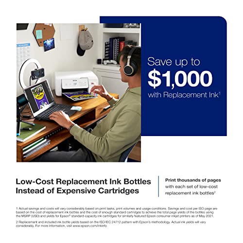 Epson EcoTank ET-2803 Wireless Color All-in-One Cartridge-Free Supertank Printer with Scan, Copy and AirPrint Support - Image 4