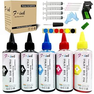 F-INK 5 Bottles Ink and Ink Refill Kits Compatible for Canon Ink Cartridges PG-260XL CL-261XL PG-240XL CL-241XL PG-260 CL-261 PG-240 CL-241 PG-40 CL-41 – Ink Tools for Reuse The Cartridge