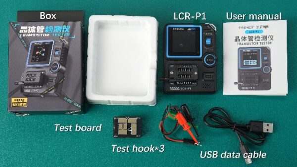 FNIRSI LCR-P1 Transistor Tester, Mosfet Transistor Capacitor Tester, SMD Electronic Component Tester, Diode Triode Zener Diode Resistance Inductance Battery Test LCR Meter MOS PNP NPN ESR Meter - Image 8