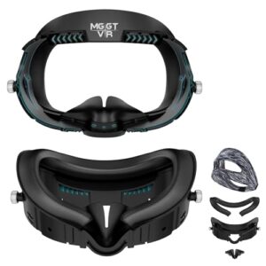 Face Pad for Quest 3, VR Facial Interface and Foam Replacement Accessories for Mate Quest 3, with PU Leather & Breathable Foam Face Cover