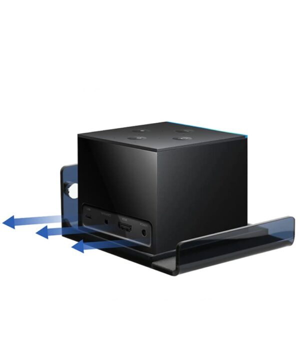 For Amazon Fire TV Holder Wall Hanger Stand Translucent Wall Mount Stand Transparent Stand Amazon Fire TV Accessories Rack (Amazon Fire TV, Black) - Image 4