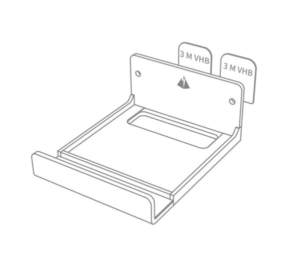 For Amazon Fire TV Holder Wall Hanger Stand Translucent Wall Mount Stand Transparent Stand Amazon Fire TV Accessories Rack (Amazon Fire TV, Black) - Image 7