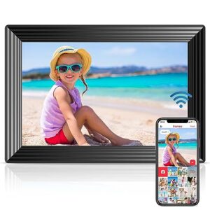 Frameo 10.1″ WiFi Digital Picture Frame, Smart Digital Photo Frame with 16GB Storage, 1280×800 IPS HD Touch Screen, Auto-Rotate, Easy Setup to Share Photos or Videos Remotely via App from Anywhere