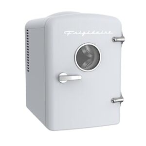 Frigidaire EFMIS129-WHITE, Mini Portable Fridge, 4 Litres Capacity, Chills Six 12oz Cans, 100% Freon-Free & Eco Friendly, Beverage Cooler- White