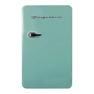 Frigidaire Retro Compact Refrigerator with Chiller, 3.2 cu ft Countertop Fridge, Built-In Bottle Opener, Rounded Corners, Premium, for Office, Bedroom, Dorm Room, Cabin, 18.5D x 20W x 31.5H (Mint)