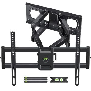 Full Motion TV Wall Mount for Most 37″-84″ Flat Screen TV, Swivel or Tilt TV Wall Bracket with Dual Articulating Arms, for 12″-16″ Wood Studs, Max VESA 600x400mm, Load 120 lbs by USX MOUNT