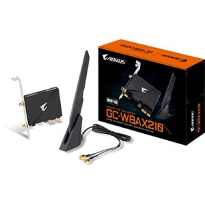 GIGABYTE WiFi 6E GC-WBAX210 (2×2 802.11ax/ Tri-Band WiFi/Bluetooth 5.2/ PCIe Expansion Card)