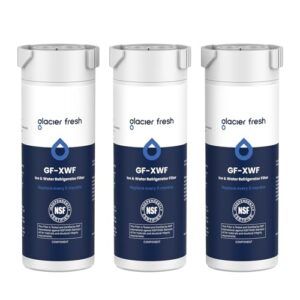 GLACIER FRESH XWF Replacement for GE XWF Refrigerator Water Filter Pack of 3 (Not XWFE)