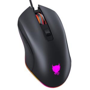 GM300 Wired Gaming Mouse for PS4, Xbox One, PC Computer & Laptop, Games & Work, Side Buttons & LED Backlit Lights – Black