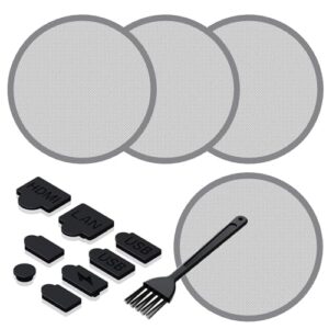 GRAUGEAR PS5 Dust Protector Cover Kit, PS5 Port Plugs + PS5 Fan Dust Filter, High-Density Breathable Mesh Dust Cover for PS5 Cooling Fan, Compatible with PS5 Pro, PS5 Slim, PS5 Digital & Disc Edition