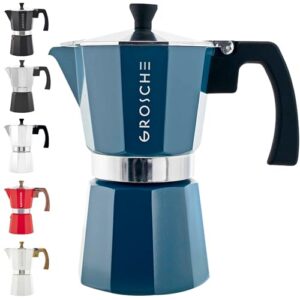 GROSCHE Milano Moka Pot | Stovetop Espresso Percolator & Coffee Maker – Portable, Ideal for Home and Camping
