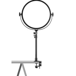 GVM Key Light, 14″ LED Video Light with APP Control, Bi-Color Round Lighting, Ultra Thin 60W 3200-5600K Dimmable LED Soft Light with Table Stand for Gaming Studio YouTube Wedding Live Streaming