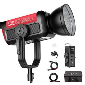 GVM Pro SD500B 500W Led Video Light, Studio Lights with Bowen Mount, 61600lux/1m Photography Lighting kit with 45° Standard Cover, Continuous Output Video Lighting with Controller, CRI 97+, 2700-6800K