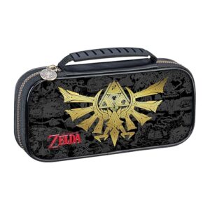 Game Traveler RDS – Licensed Zelda Case for Nintendo Switch OLED & Nintendo Switch – Adjustable Viewing Stand, Bonus Game Cases, & Deluxe Carry Handle