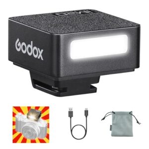 Godox IM20 Mini Flash Speedlite Super Portable with 470 mAh Li-Battery, USB-C Charging,3s Recycle Time 440 Full-Power Flashes 5 Power Levels Compatible with Fujifilm, Olympus, Canon, Nikon&Sony Camera