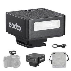 Godox iM20 Mini Flash for Camera with 470mAh Battery 440 Full-Power Flash 5 Levels Mini Flash Speedlite for Sony zve10 Sony zv1 Ricoh gr3 Canon Nikon Fuji Olympus Camera (iM20)