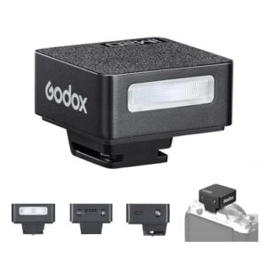 Godox iM20 Mini On-Camera Flash, 5 Power Levels, 3s Recycle Time, 440 Full Power Flashes, Black, Compatible with Canon, Nikon, Sony Cameras