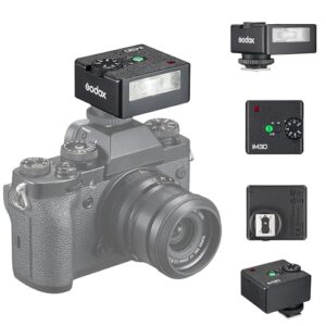 Godox iM30 Camare Flash,Mini Flash Speedlite,GN15 with 13 Levels Flash Power, CCT 6500K±200K with S1/S2 Optical Control for Fuji, for Canon, for Nikon, for Sony, for Olympus Camera