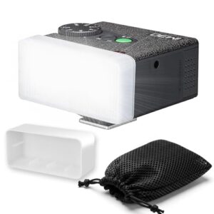 Godox iM30 with Diffuser Godox Mini Flash – Camera Flash GN 15, 7 Power Levels, Manual Flash for Canon/Sony zv1/Sony zve10 /Ricoh gr3/Nikon/Fuji f1-230 Full-Power Flashes/6500K±200K/3.6S Recycle