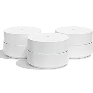 Google WiFi system, 3-Pack – Router Replacement for Whole Home Coverage (NLS-1304-25),White
