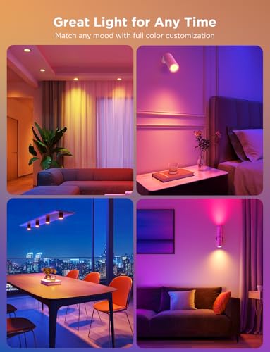 Govee GU10 LED Bulb, Smart GU10 Light Bulbs, Dimmable Color Changing Light Bulbs, 85 Dynamic Scenes, WiFi & Bluetooth LED Bulbs Work with Alexa, Google Assistant, Syncs with Music, 4 Pack - Image 7