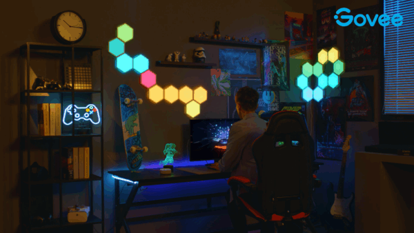 Govee Glide Hexa Light Panels, RGBIC Hexagon LED Wall Lights, Wi-Fi Smart Home Creative Wall Lights with Music Sync, Works with Alexa Google Assistant for Indoor Gaming Decor, 10 Pack - Image 8