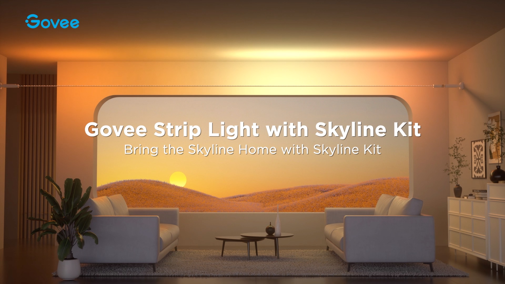 Govee Strip Light with Skyline Kit, 13.1ft Smart LED Strip Lights Work with Alexa, Google Assistant and Matter, RGBWWIC Color Changing Light Strip, LED Lights for Bedroom, Party, Home Decor - Image 8