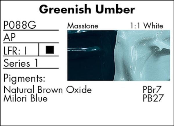 Grumbacher Pre-Tested Oil Paint, 37ml/1.25 Ounce, Greenish Umber (P088G) - Image 5