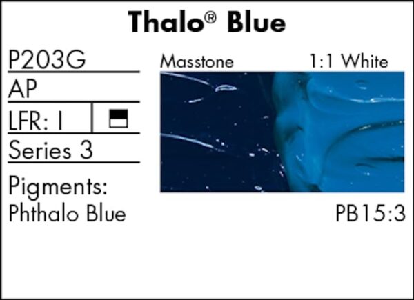 Grumbacher Pre-Tested Oil Paint, 37ml/1.25 Ounce, Thalo Blue (P203G) - Image 5