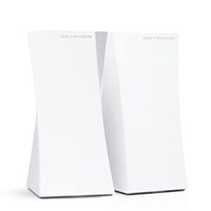 Gryphon Tower Super-Fast Mesh WiFi Router 2-Pack – Advanced Firewall Security, Parental Controls, and Content Filters – Tri-Band 3 Gbps, 6000 sq. ft. Full Home Coverage per Mesh Router