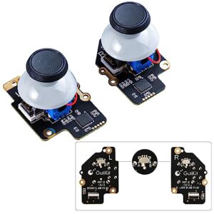 GuliKit Joystick for Steam Deck(Type A&B), No Drift Hall Effect Sticks, Thumb Grip Accessories for Steam Deck Console, Electromagnetic Joystick Module, No Soldering(Left/Right, 2-Pack, Not Fit OLED)