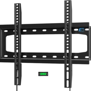 HOME VISION TV Wall Mount Fixed for Most 26″-65″ Flat/Curved TVs with Max VESA 400X400mm up to 99Lbs Fits 16 Inch Wood Studs, Universal Low Profile Wall Mount TV Bracket, Space Saving HV8401