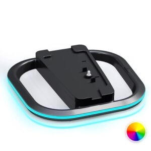 HONCAM Vertical Stand for PS5/PS5 Slim/Playstation 5 Pro Consoles, Playstation 5 Vertical Holder with 7 RGB Lights and a Screw, Black