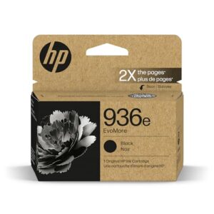 HP 936e Black EvoMore Ink Cartridge Printers | Works with Printer Series: OfficeJet 9120, Pro 9100, Pro Wide Format 9700 | Carbon Neutral | 4S6V6LN