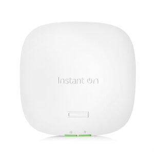 HPE Networking Instant On Access Point AP22 2×2 WiFi 6 Indoor Wireless Access Point | Long Range, Secure, Smart Mesh Support | Power Source Included | US Model (R6M49A)
