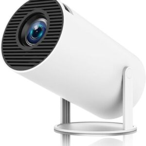 HY300 Mini Portable projector with WiFi and Bluetooth, with 4K 1080P Support, 160ANSI 180° Rotatable Auto Keystone with Android 11 Smart Projector (HY300-01)